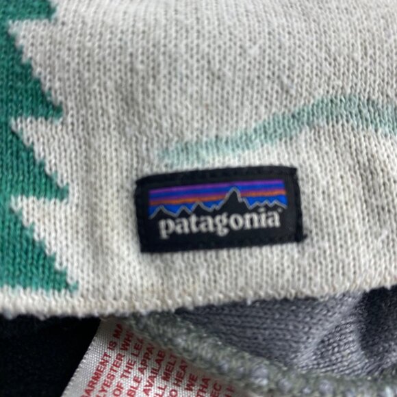 Patagonia Knit Bear Beanie Hat Cap Toque Trees Mountains Design Gorpcore Granola - Picture 7 of 7